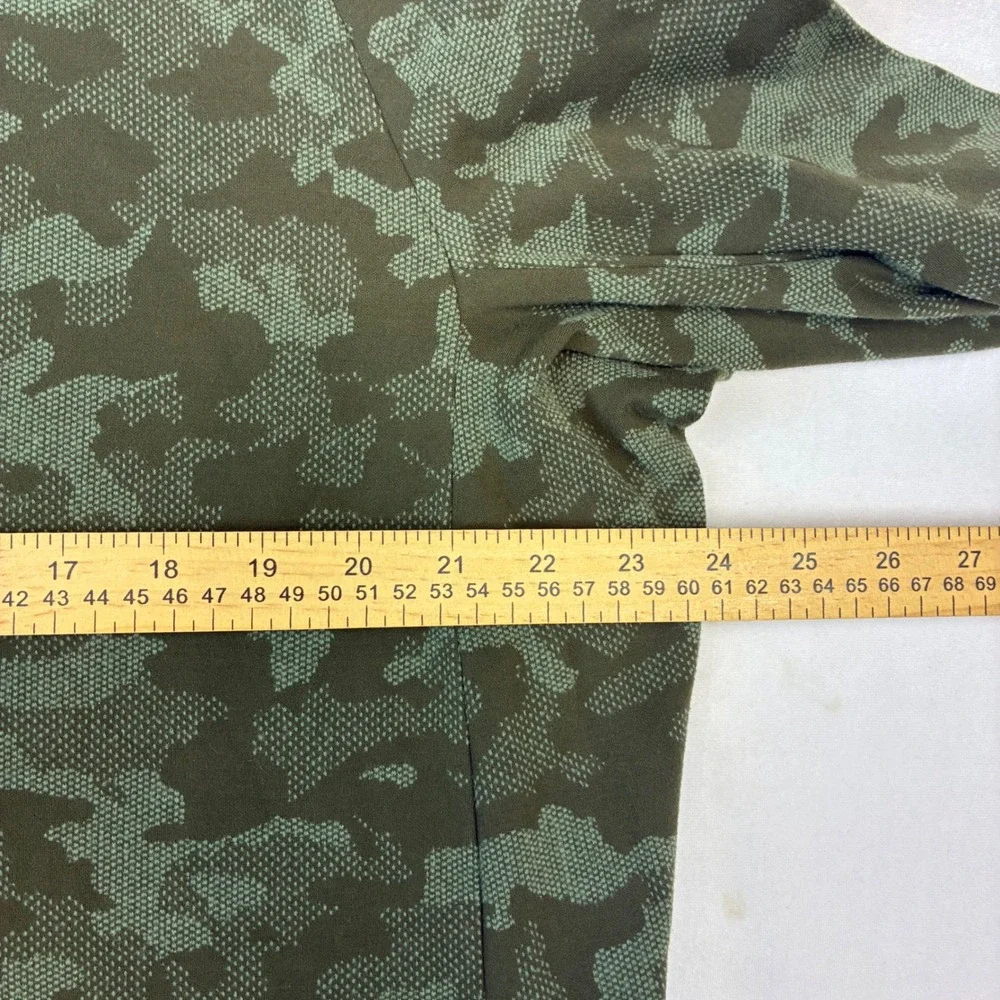 Lululemon Surge Warm 1/2 Zip Jacquard Green Camo Pullover XXL Thumbhole‎
